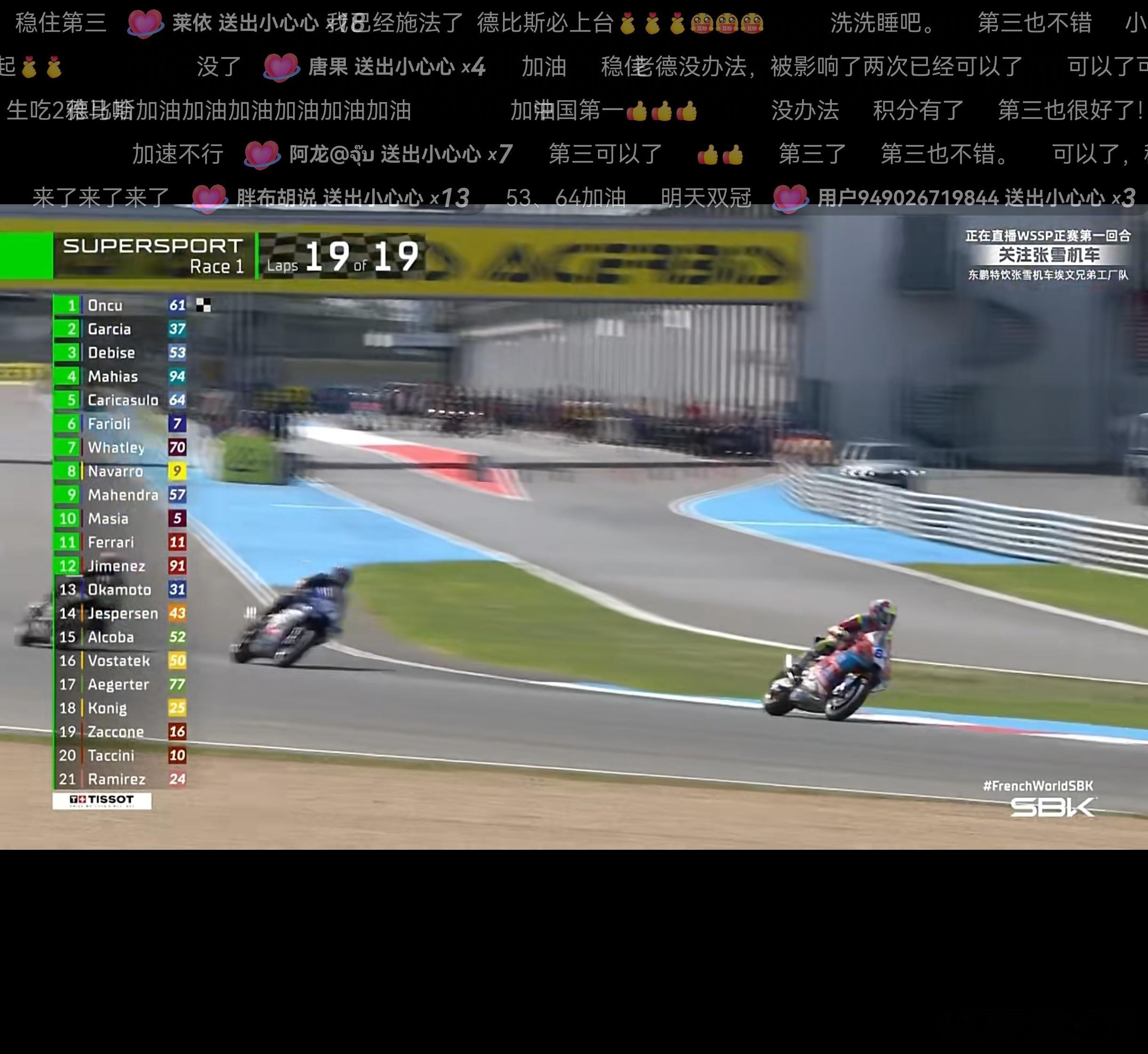 WSBK 法国站第一回合，德比斯第 3，卡尔卡苏洛第 5不容易，连续两次碰撞风挡