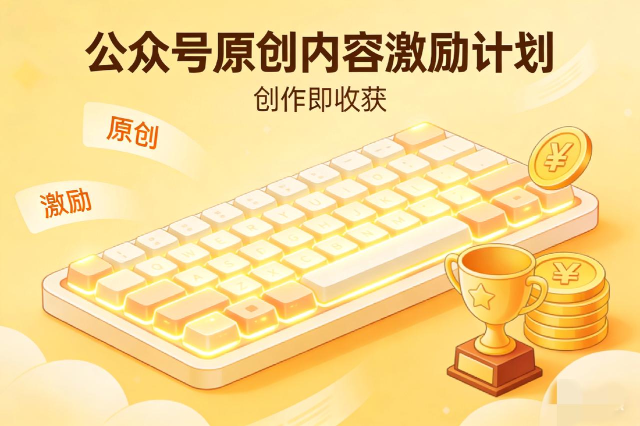  写原创就有奖！公众号创作激励计划来袭
公众号原创内容激励计划
 
为鼓励优质原