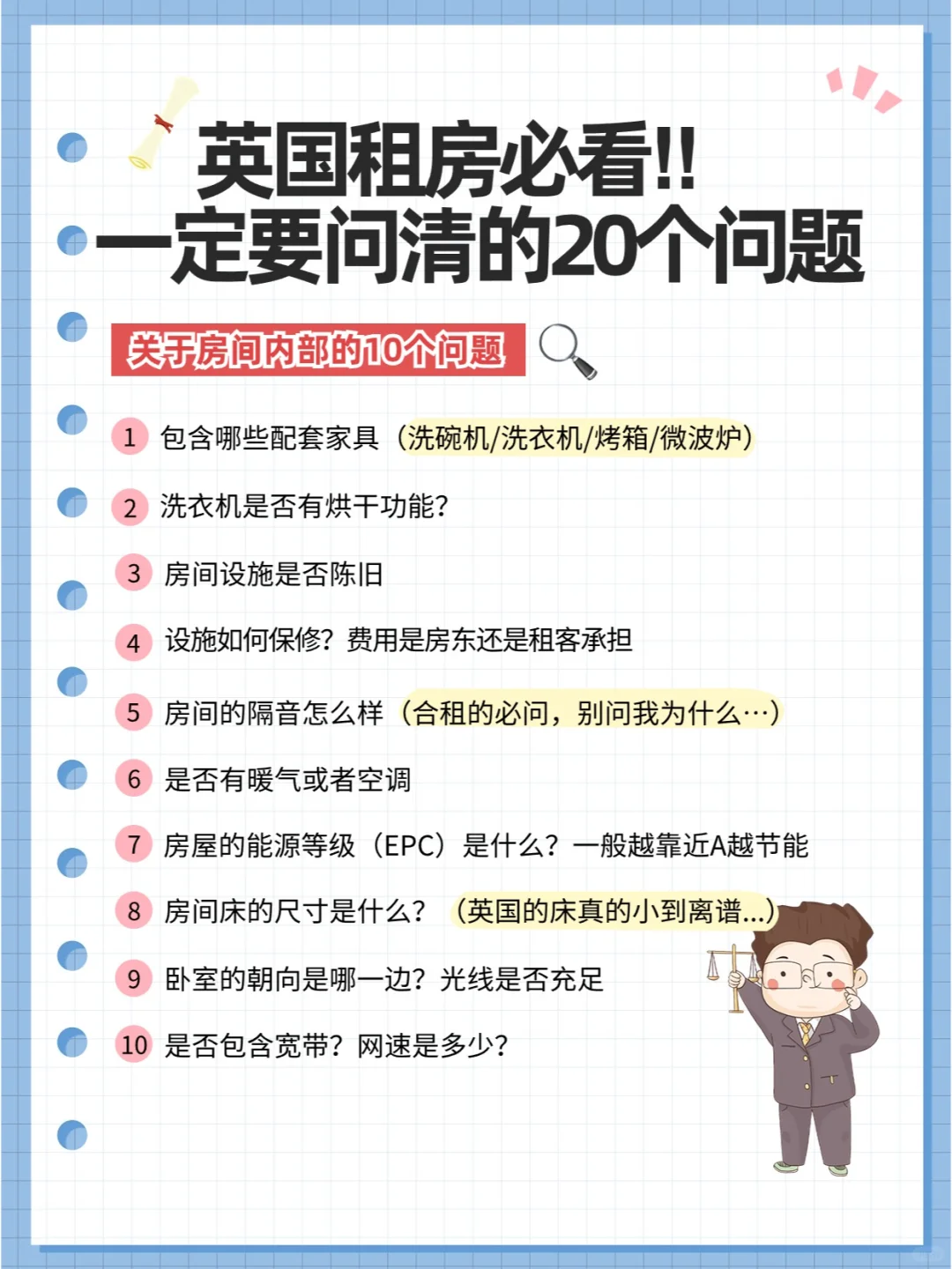 英国租房必看‼这20个问题能救你！！！