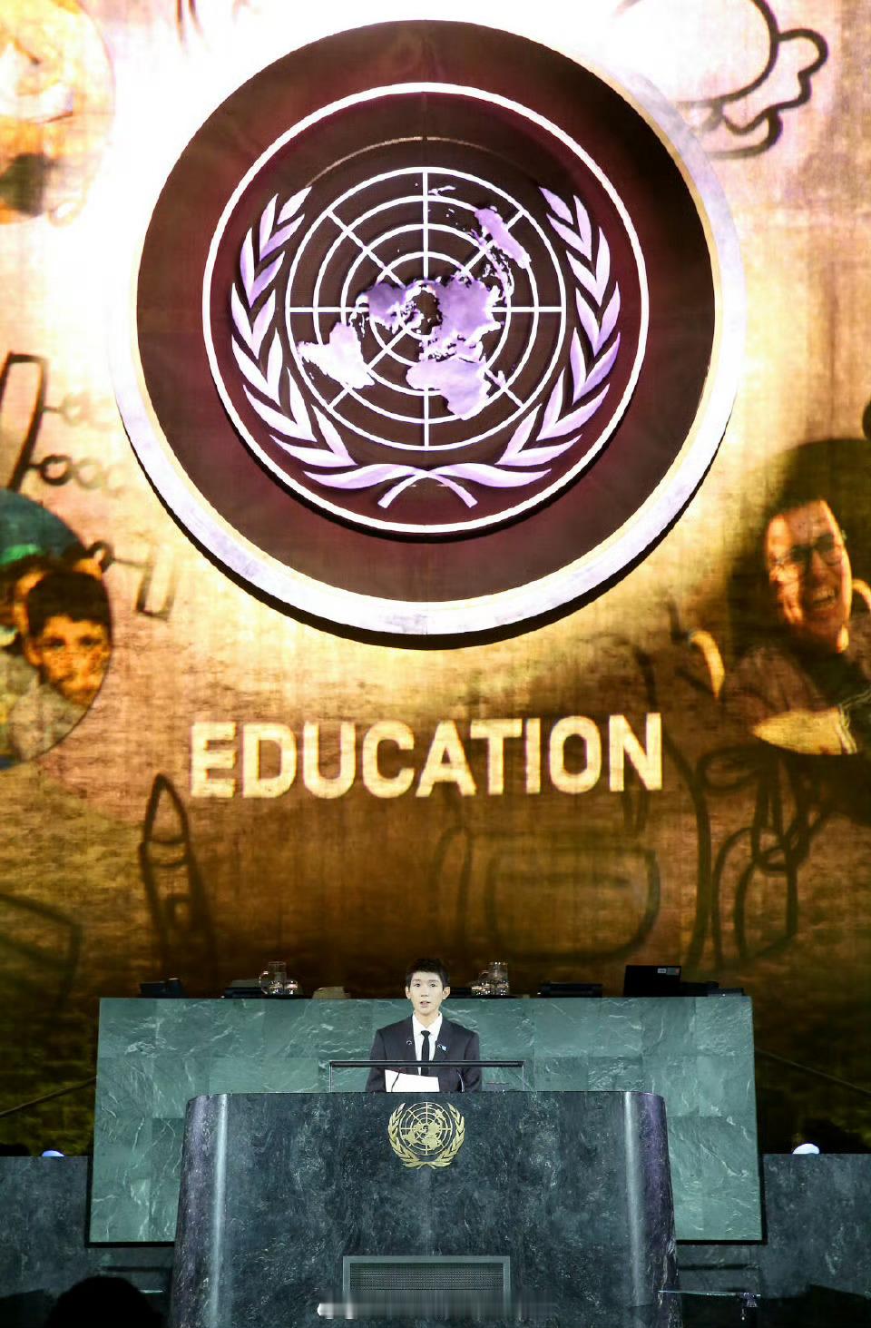 现在才知道，王源是亚洲范围内目前【唯一一个】【三登】纽约联合国【总部】主议程环节