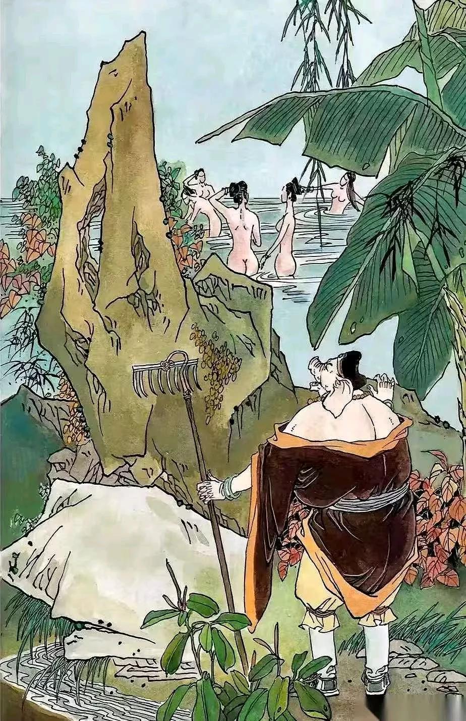 我今天才算看懂了《西游记》里最狠的一句话。
八戒一钉耙把那风情万种的杏仙筑死，书
