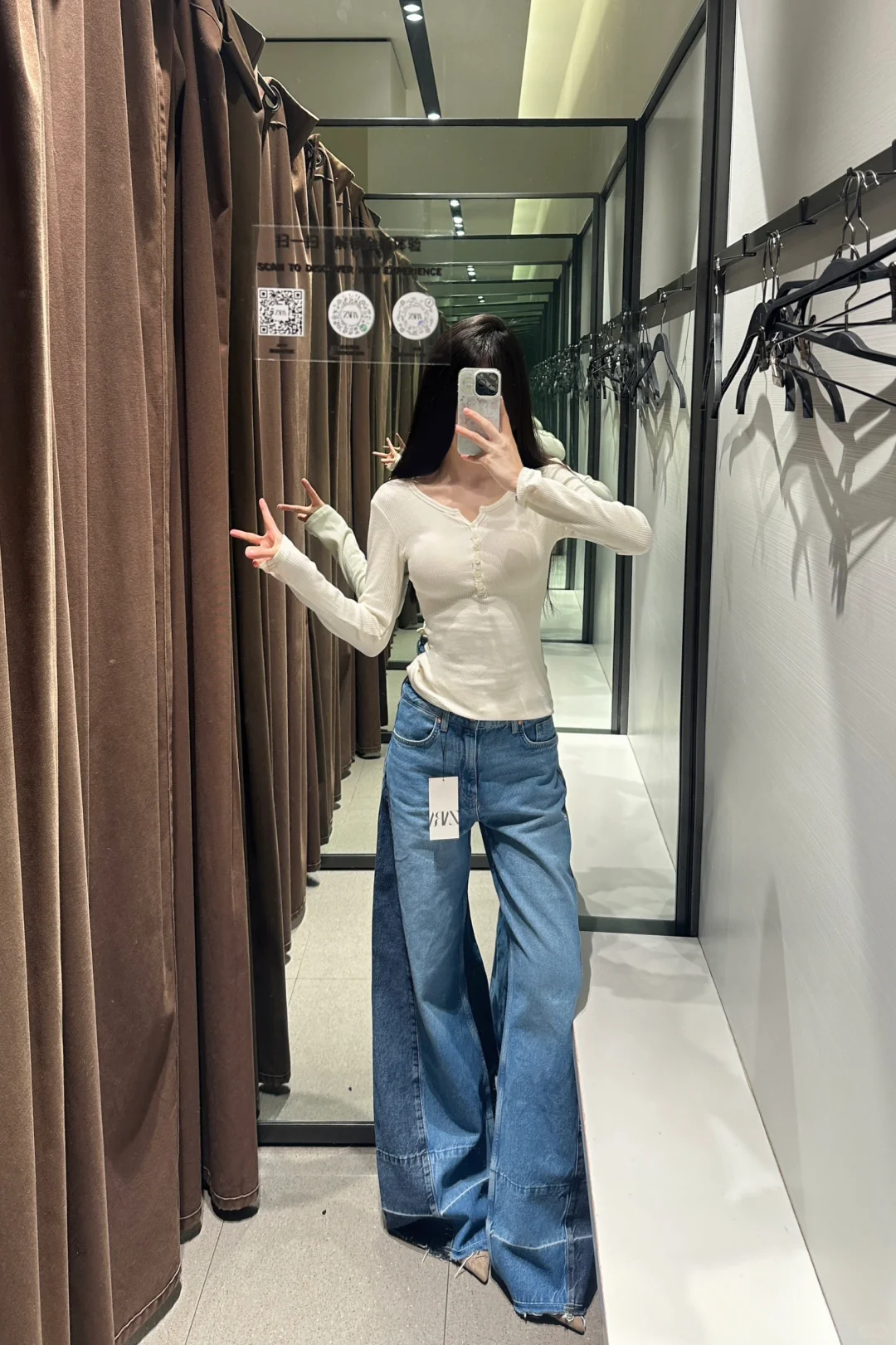 zara牛仔裤版型真的没得说！！