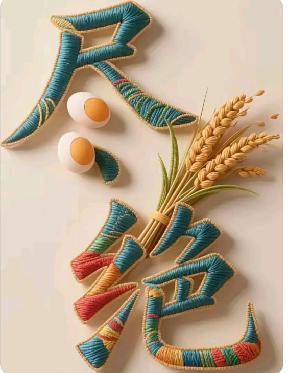 〔看图猜成语〕
图中画面真有趣；
一个尽字两个蛋；
绝字里面有麦穗；
麦子成熟做