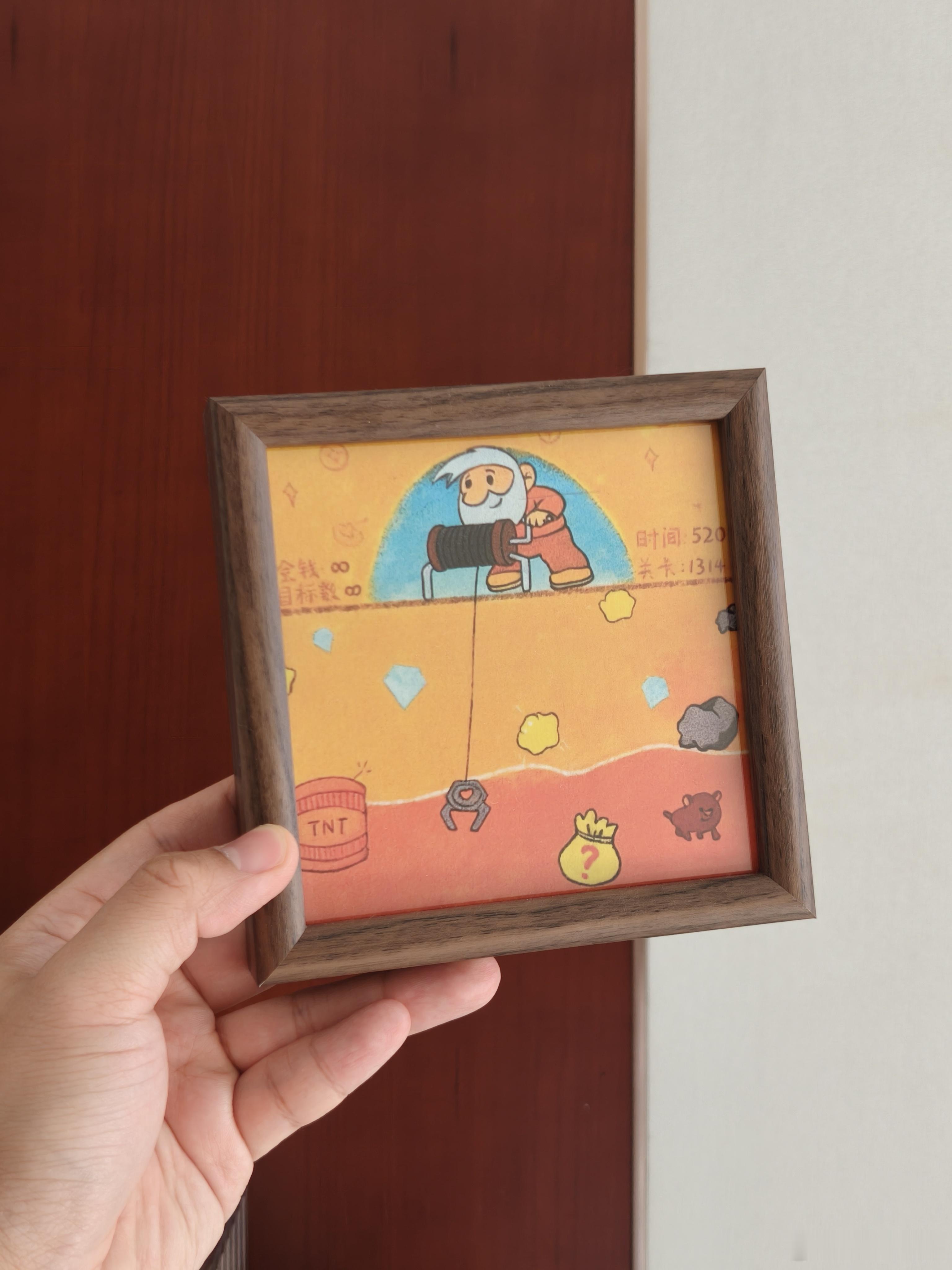 金价 又涨了，对象生日，我搞了一个黄金矿工相框，里面放的金豆。结果她把金豆都拿出