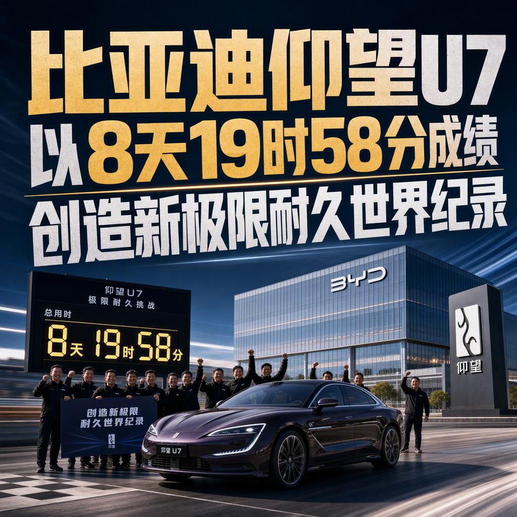 突发！仰望U7刚刚把量产车耐久世界纪录改写了。
很多人觉得电动车经不起长时间高强