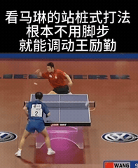 马琳早期站桩打，有多厉害？
看看就知道了。
王励勤、马琳都曾是国乒主力。一段俩人