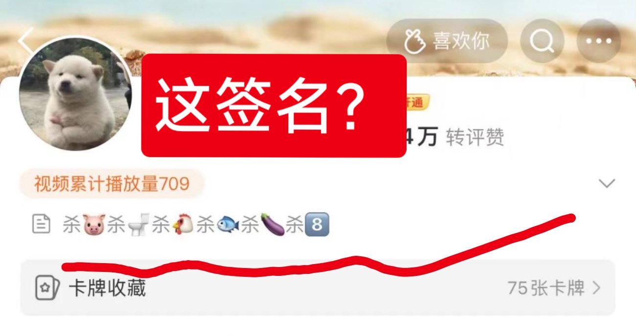 这位的签名好别致啊！