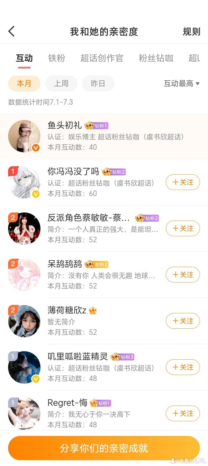 怎么没人刷欣欣的互动榜 