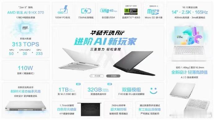 #进阶AI新玩家# 不得不说真的看到，这性能，华硕新品让我一见钟情，属实惊艳到我