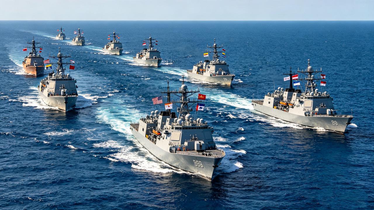 日舰过航台湾海峡遭中方严厉批评，美菲联合军演集结重兵逼近台岛。4月23日中国在南