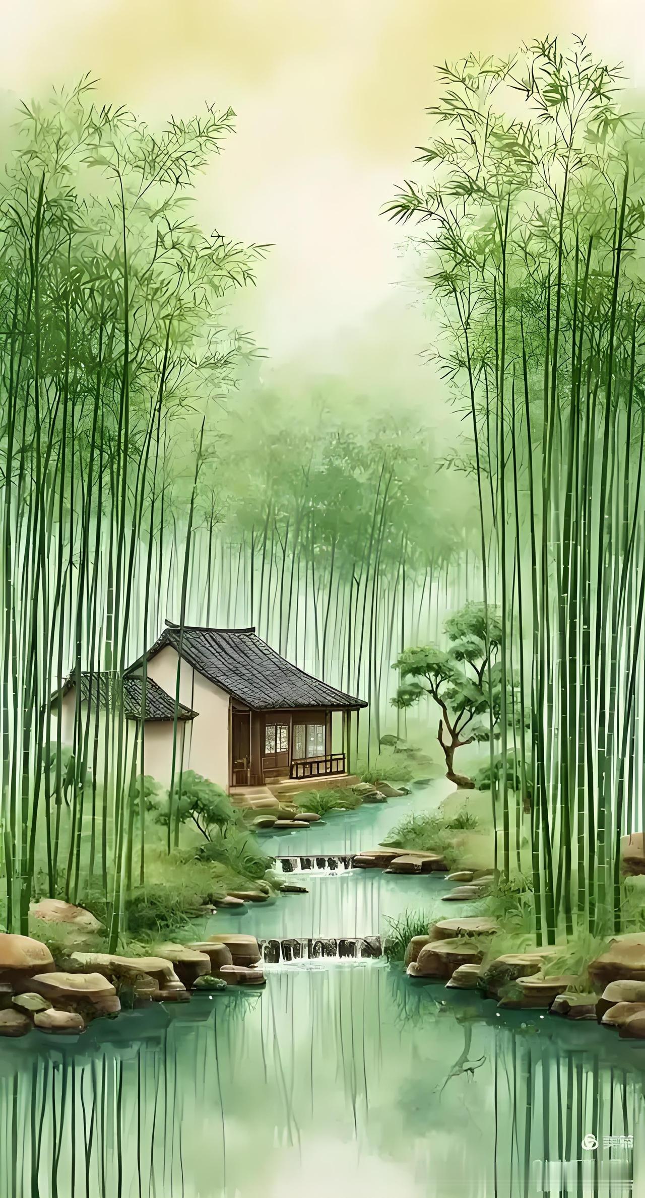 《田家乐》
——明.张时彻
雁度只在高云，人行不到空谷。
闲看数点红梅，独坐一林