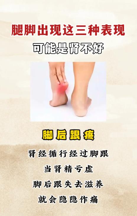 腿脚出现三种异常，多半是肾气不足的信号