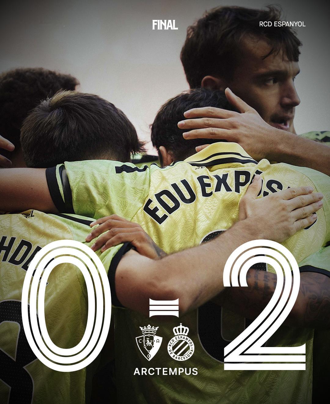 全场比分🔚⚽️⚽️罗伯托·费尔南德斯西班牙人奥萨苏纳vs西班牙人 ​​​