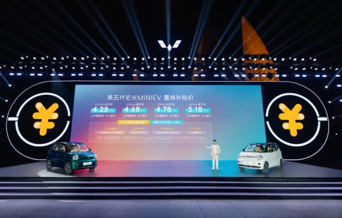置换补贴价4.28万起！第五代宏光MINIEV上市，既有颜值还有实力！
 
大家
