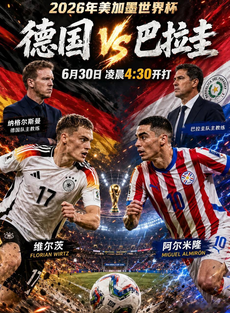 世界杯把关 德国vs巴拉圭 德国战车能否大胜对手强势晋级？大家如果还找不到突破口