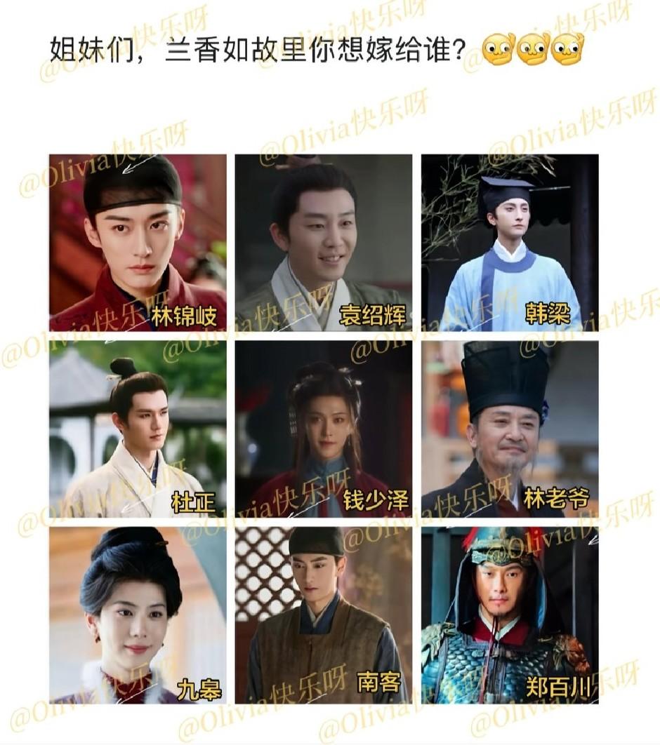 网友做的图:极限九选一，你最中意谁？

林锦岐:要有大智慧
袁绍辉:要会生儿子