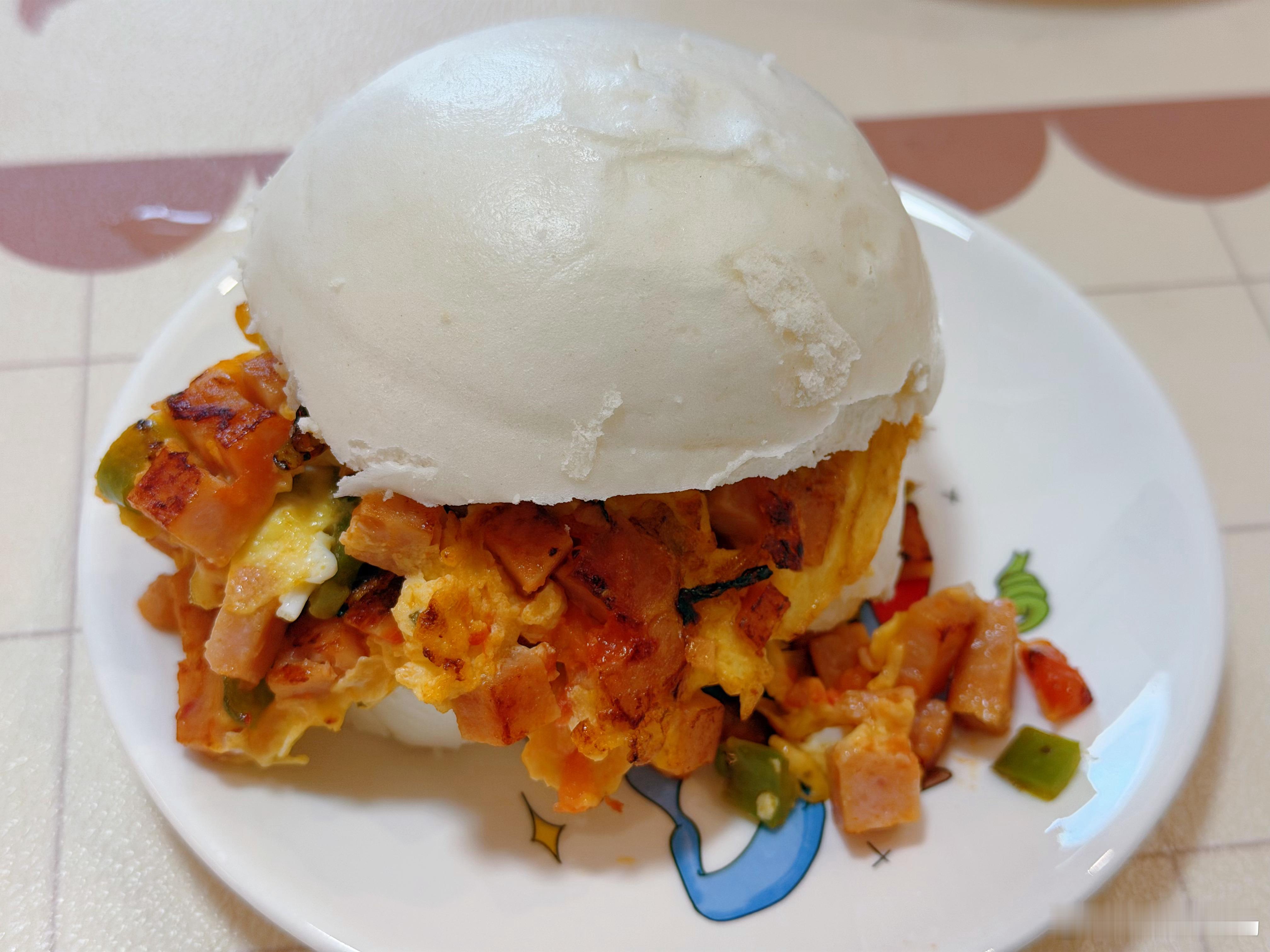 我做的中式汉堡，打几分