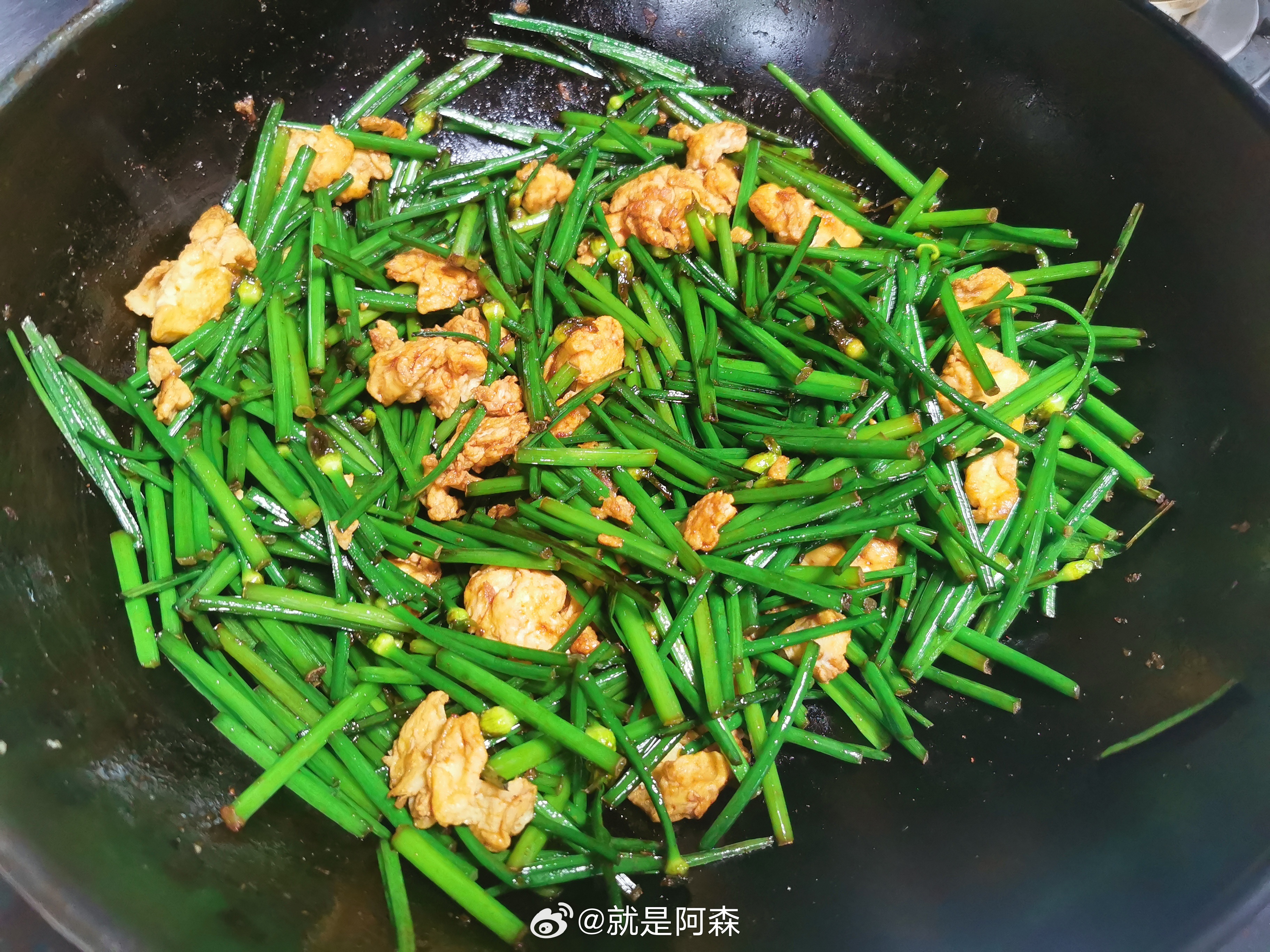 韭菜花炒鸡蛋😋每日一餐分享