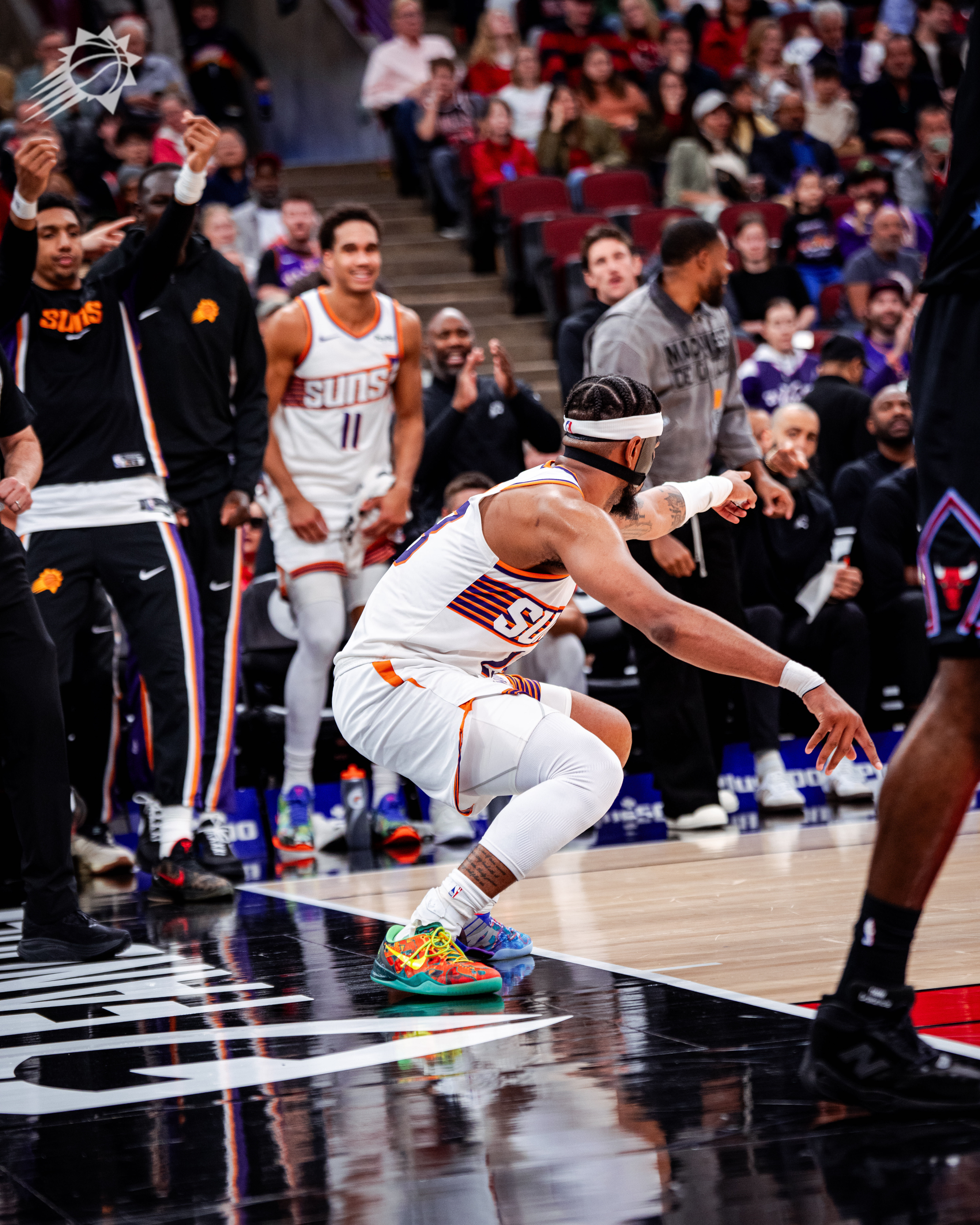 最后4分钟，只有三分差距，奥特叫了暂停菲尼克斯太阳 ｜太阳vs公牛 ｜旭日东升