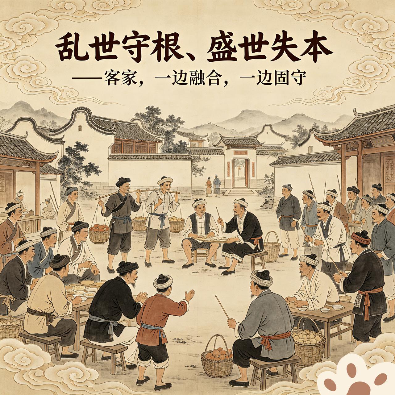 “乱世守根、盛世失本”。客家文化生存环境，决定了族群坚守的强度。封闭对立环境下能
