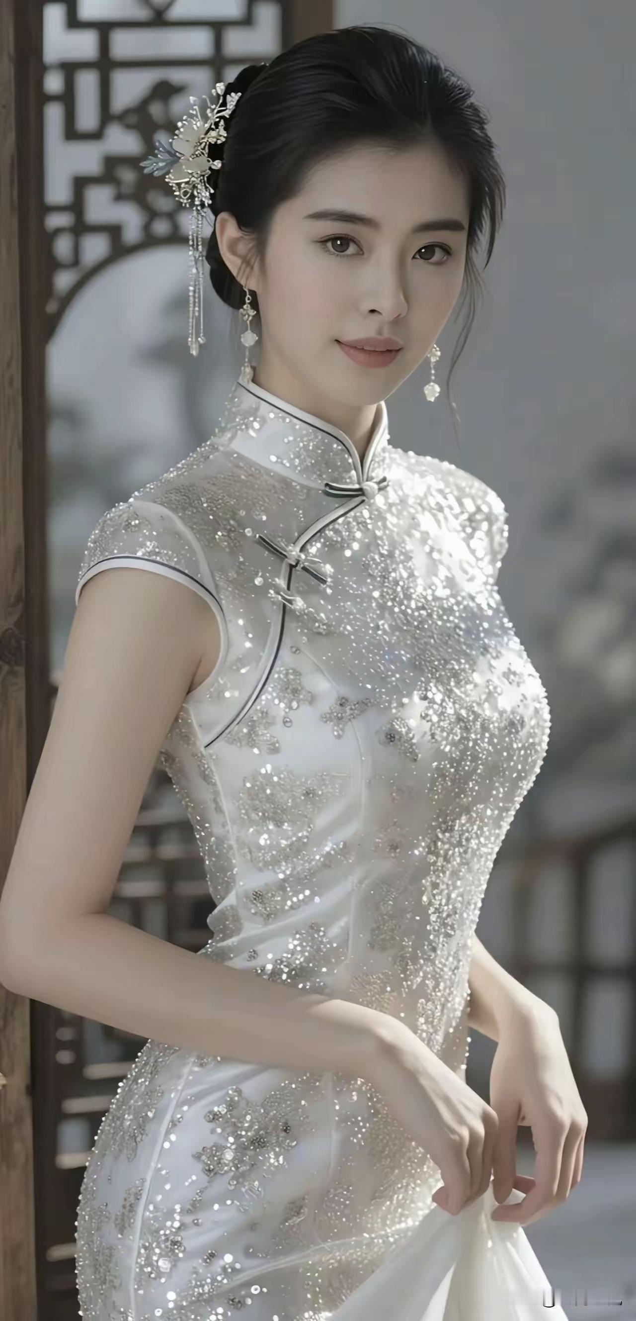 东方美人，古风旗袍，典雅动人