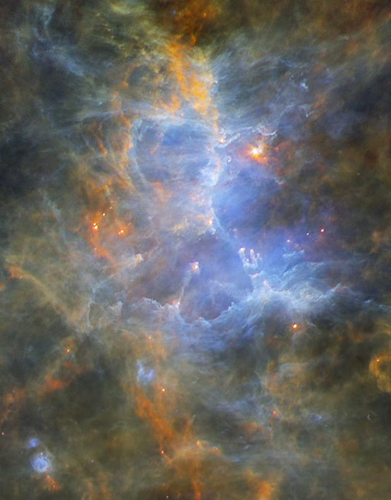 #每天一天文图# 赫歇尔太空望远镜的老鹰星云 ​​​