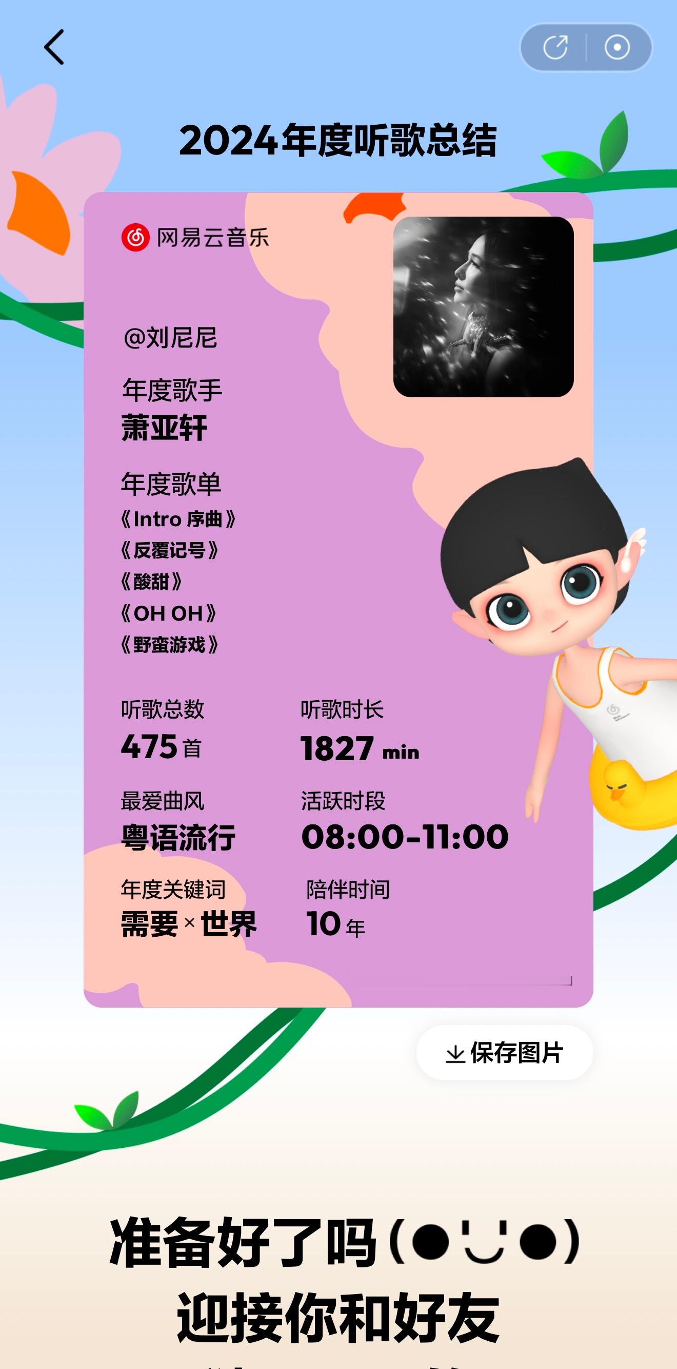 网易云 不准 年度歌手萧亚轩，年度歌单又是蔡依林的歌，最爱曲风粤语流行？整个人混