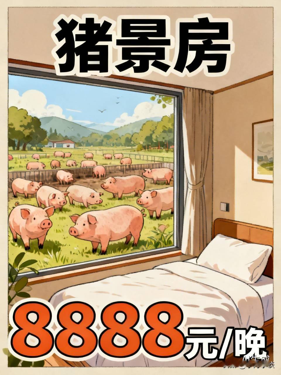 8888元一晚，窗外不是海，是几百头猪。浙江金华的'猪景房'冲上热搜，全网都在算