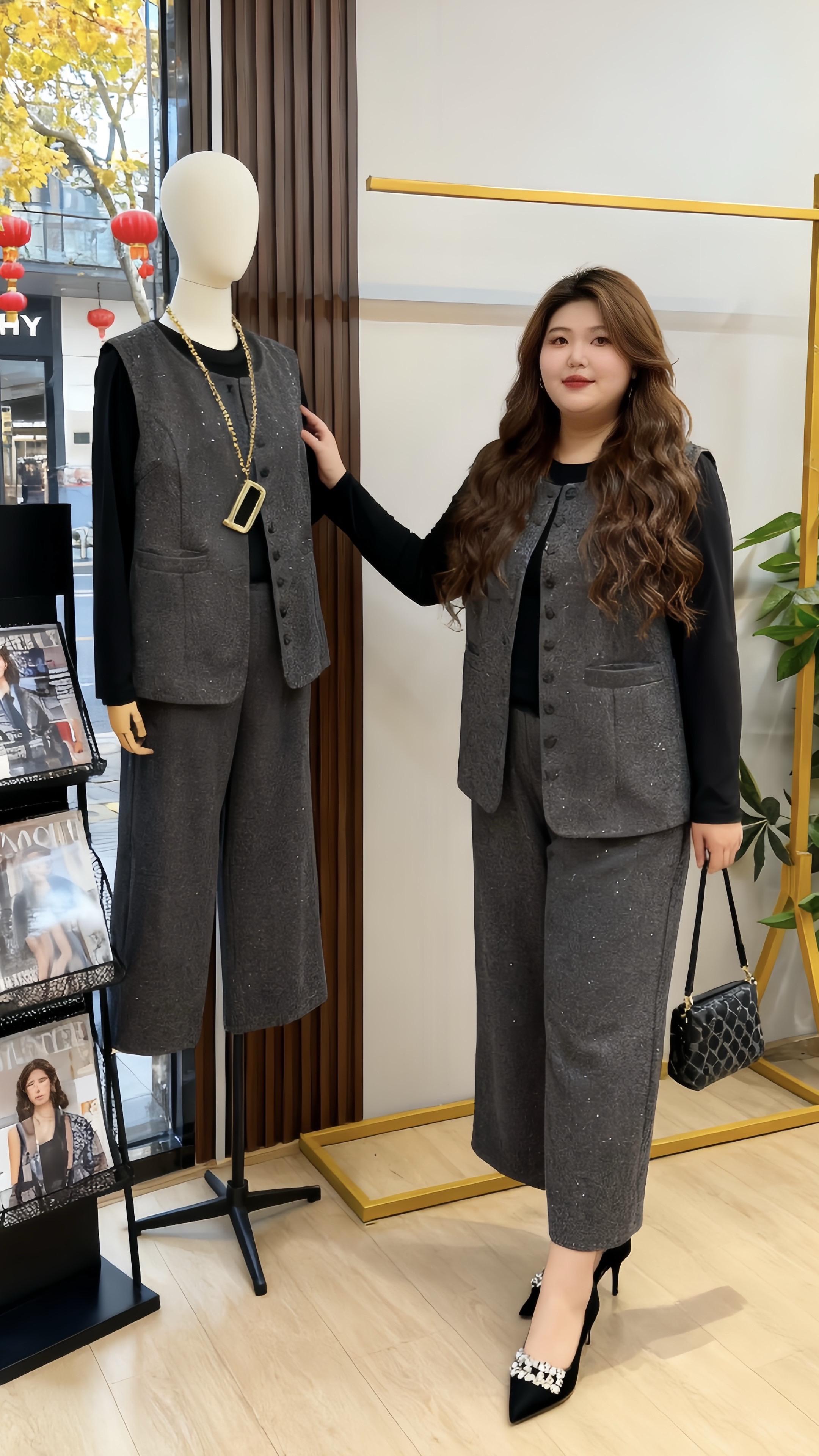 秋冬穿搭 保暖又好看一键入冬穿搭大码女装遮肉显瘦