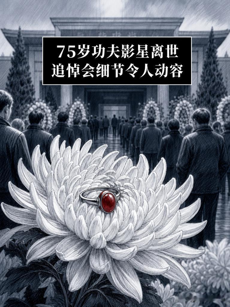 75岁功夫影星离世 追悼会细节令人动容

谁都没料到，他的遗像居然选成这样。