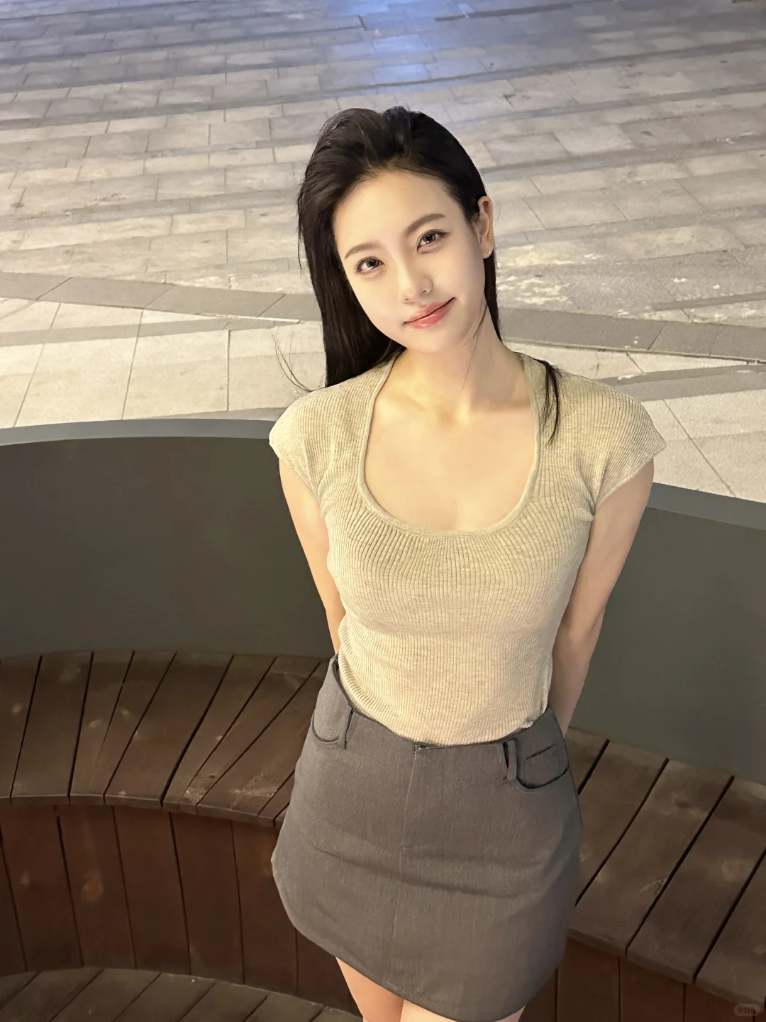 路灯下