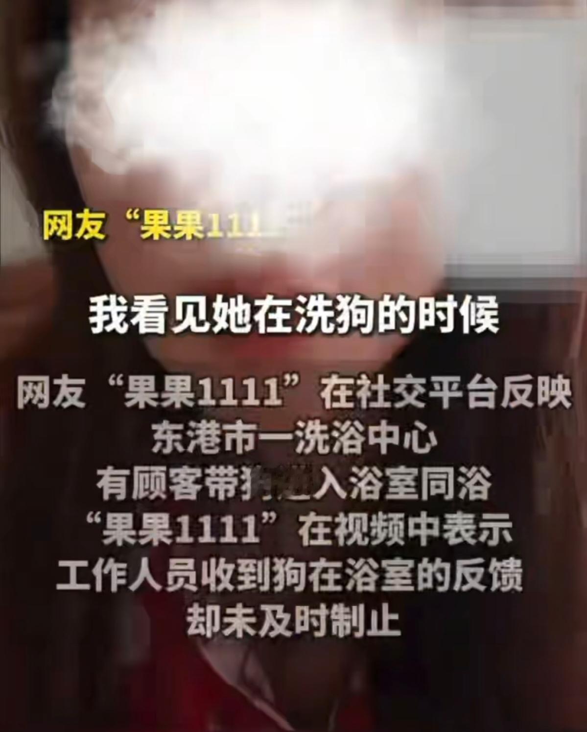 浴室里人狗同浴还用店里浴巾，经理说浴巾直接扔，这就完了？

7月21日，辽宁丹东