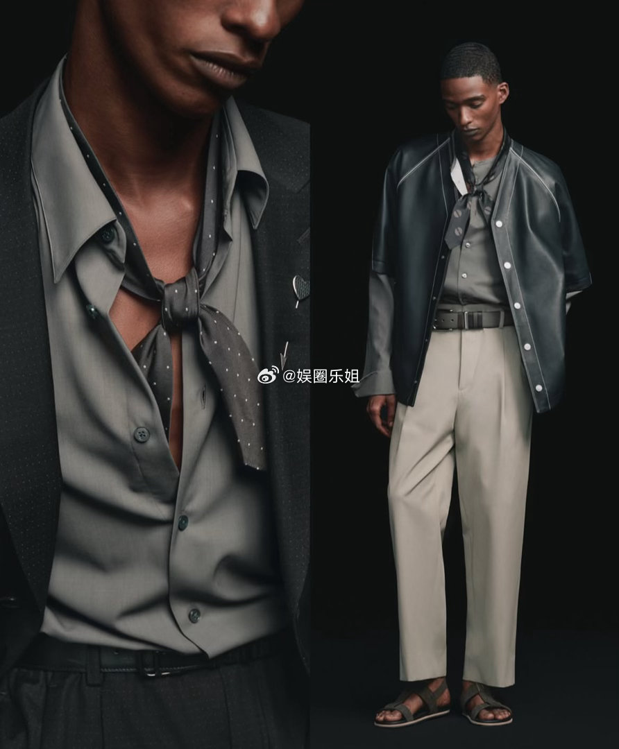 巴黎男装周，爱马仕2027春夏男装系列用静态展的方式释出了40套look，轻盈松