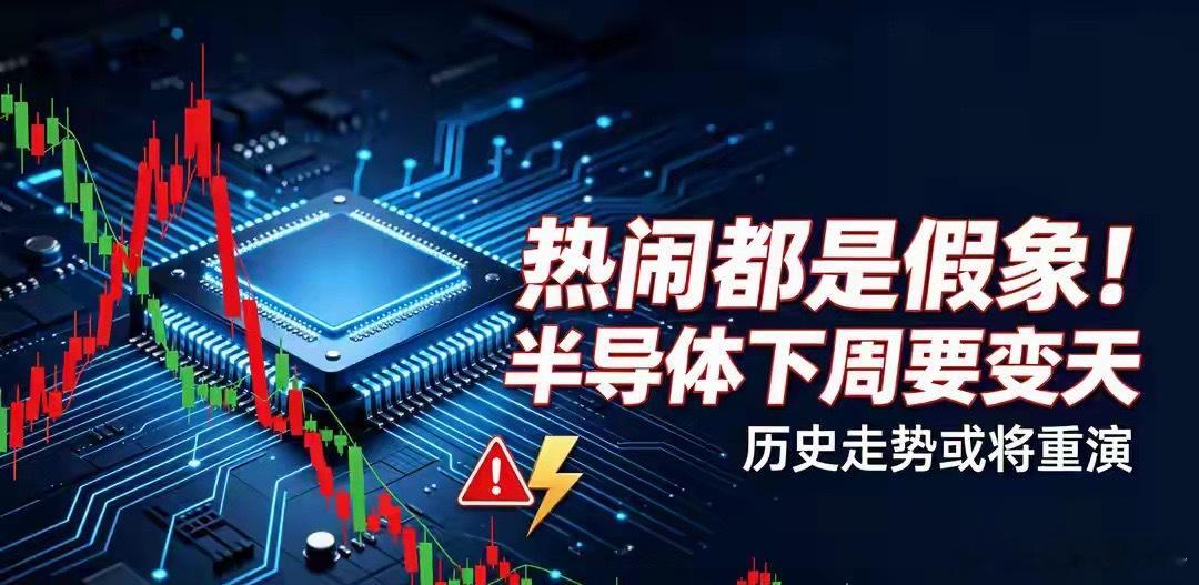 热闹都是假象！半导体下周要变天，历史走势或将重演最近股市里，半导体绝对是最火爆的