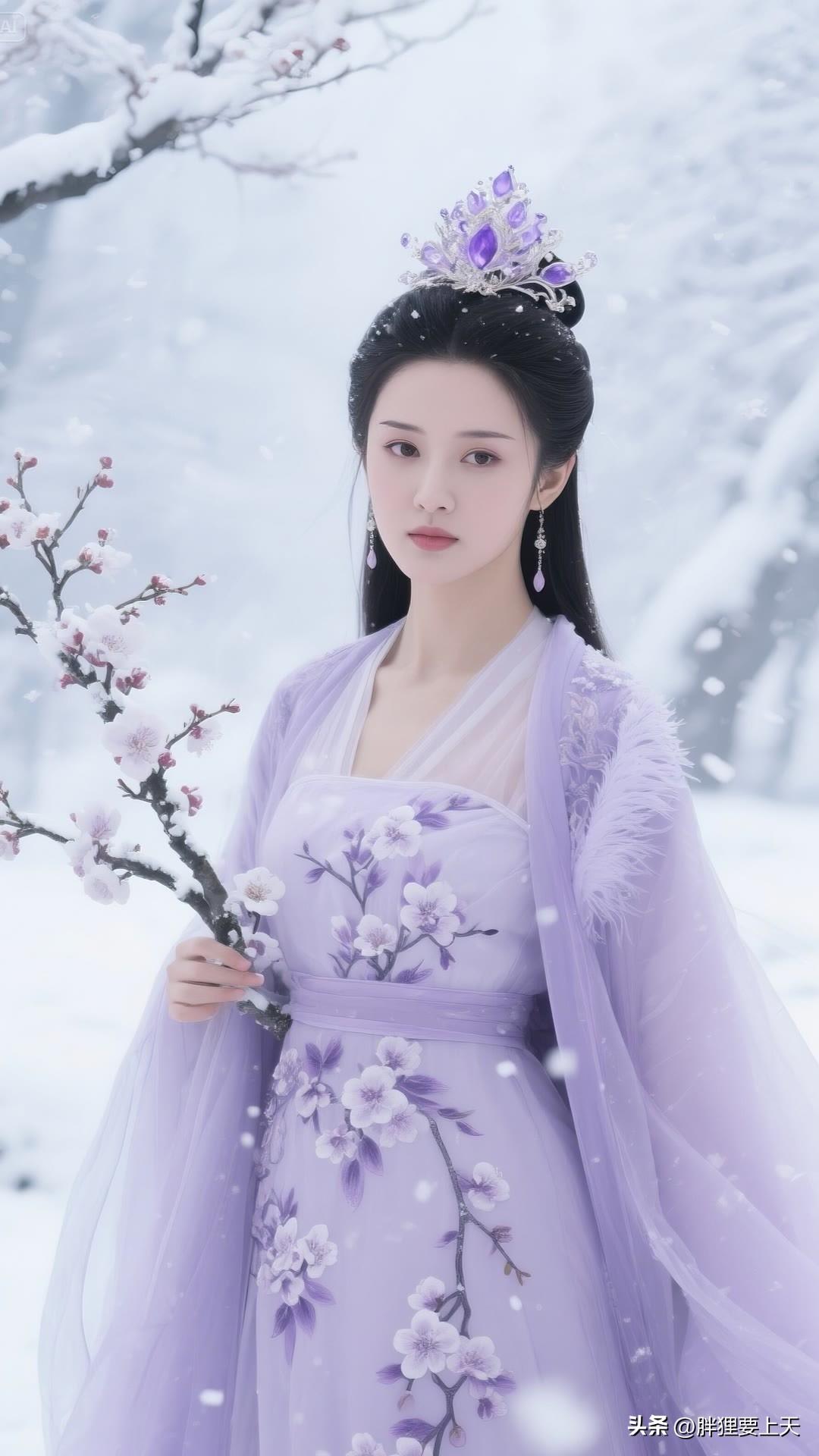 雪落红梅烬，剑舞碎流光 美女人像群 古风