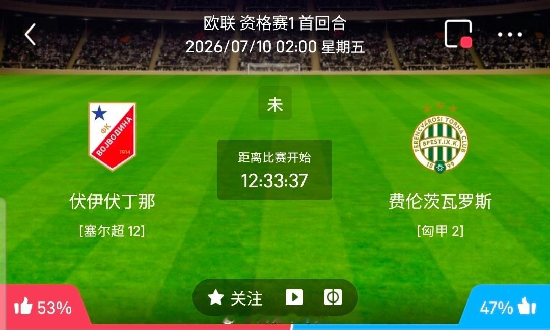 【足球】周四201欧罗巴方向：伏伊伏丁那vs费伦茨瓦罗斯欧罗巴：伏伊伏丁那VS费