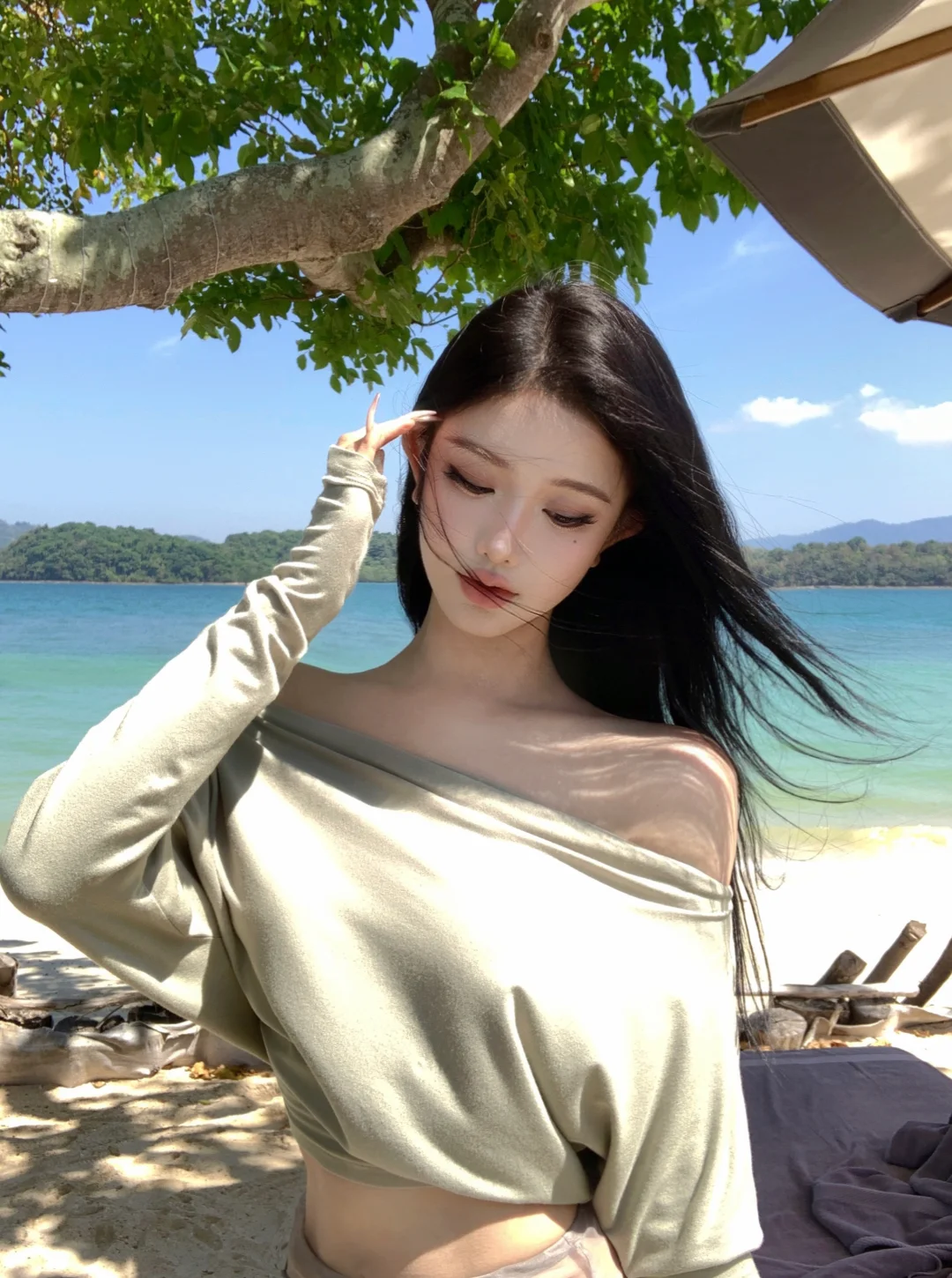 光绕过你天使般的脸