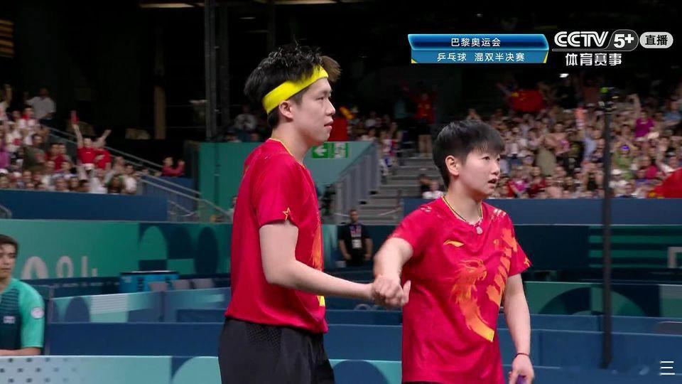 #王楚钦孙颖莎vs林钟勋申裕斌#4-2逆转，2024奥运会-🏓11-9半决赛太