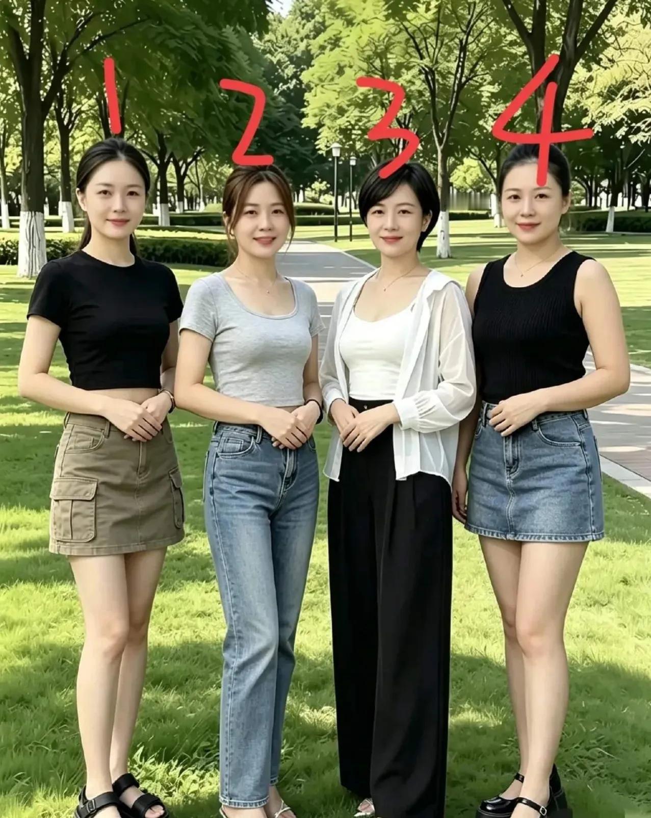 相同条件下
愿意娶哪一个？
我先来
1号