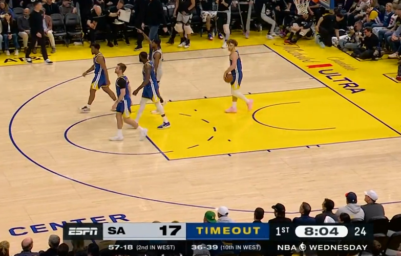 咱就说今天有必要看这个比赛嘛？ 首节4分钟勇士得3分 马刺17分文班自己轻松10