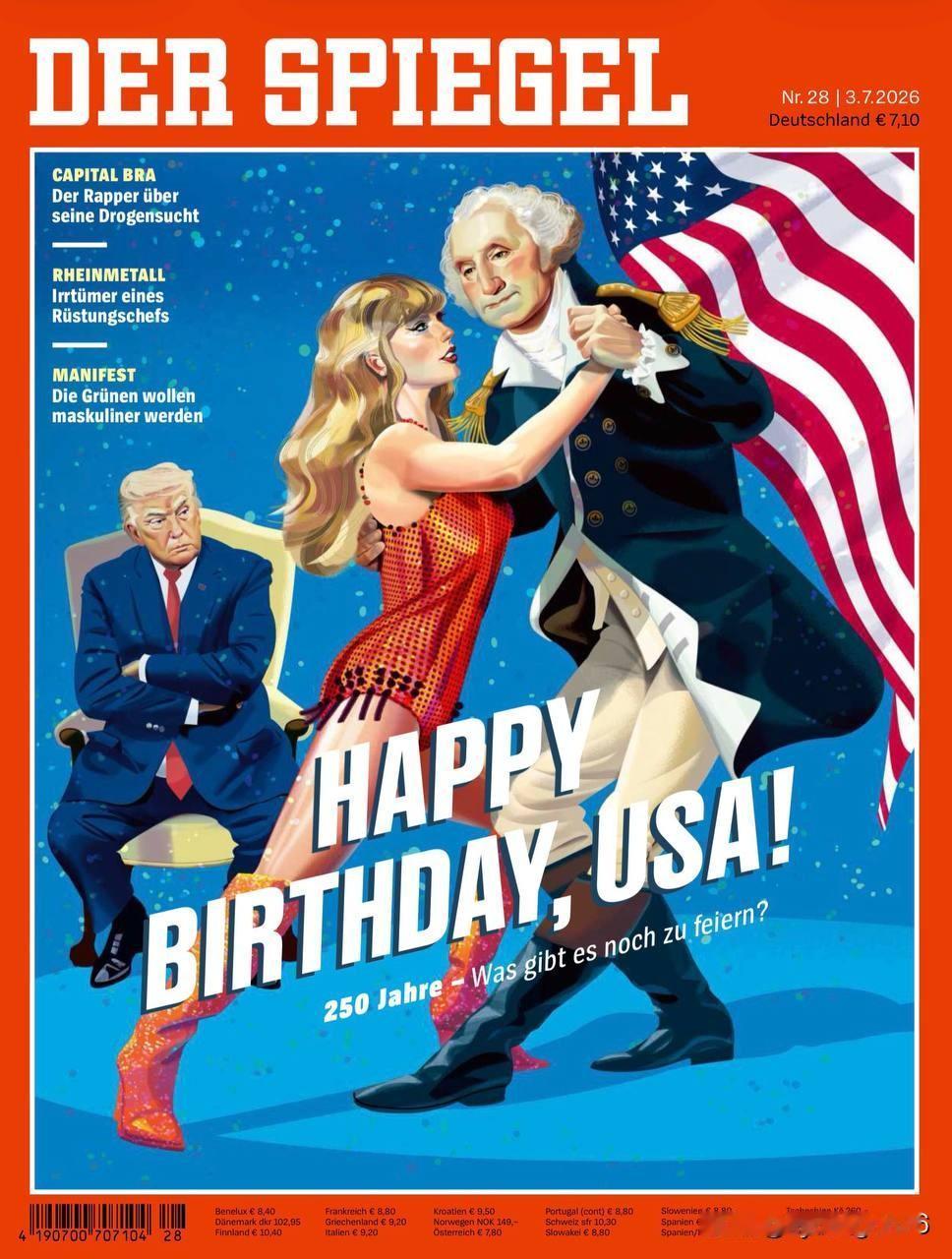 🇩🇪德国《明镜周刊》（Der Spiegel）最新一期也聚焦于美国建国250