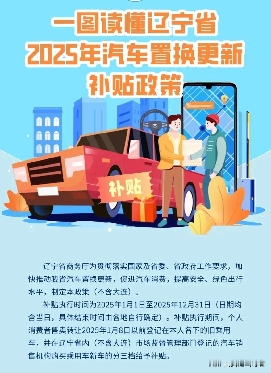 一图读懂辽宁省2025年汽车置换更新补贴政策……