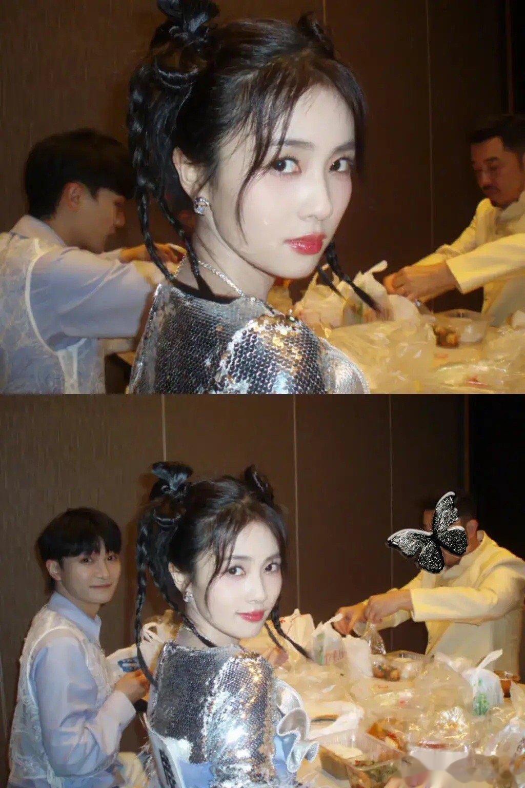 #白鹿发了和跑男家族每个人的合照#《奔跑吧11》即将收官，白鹿发了与每个成员的合