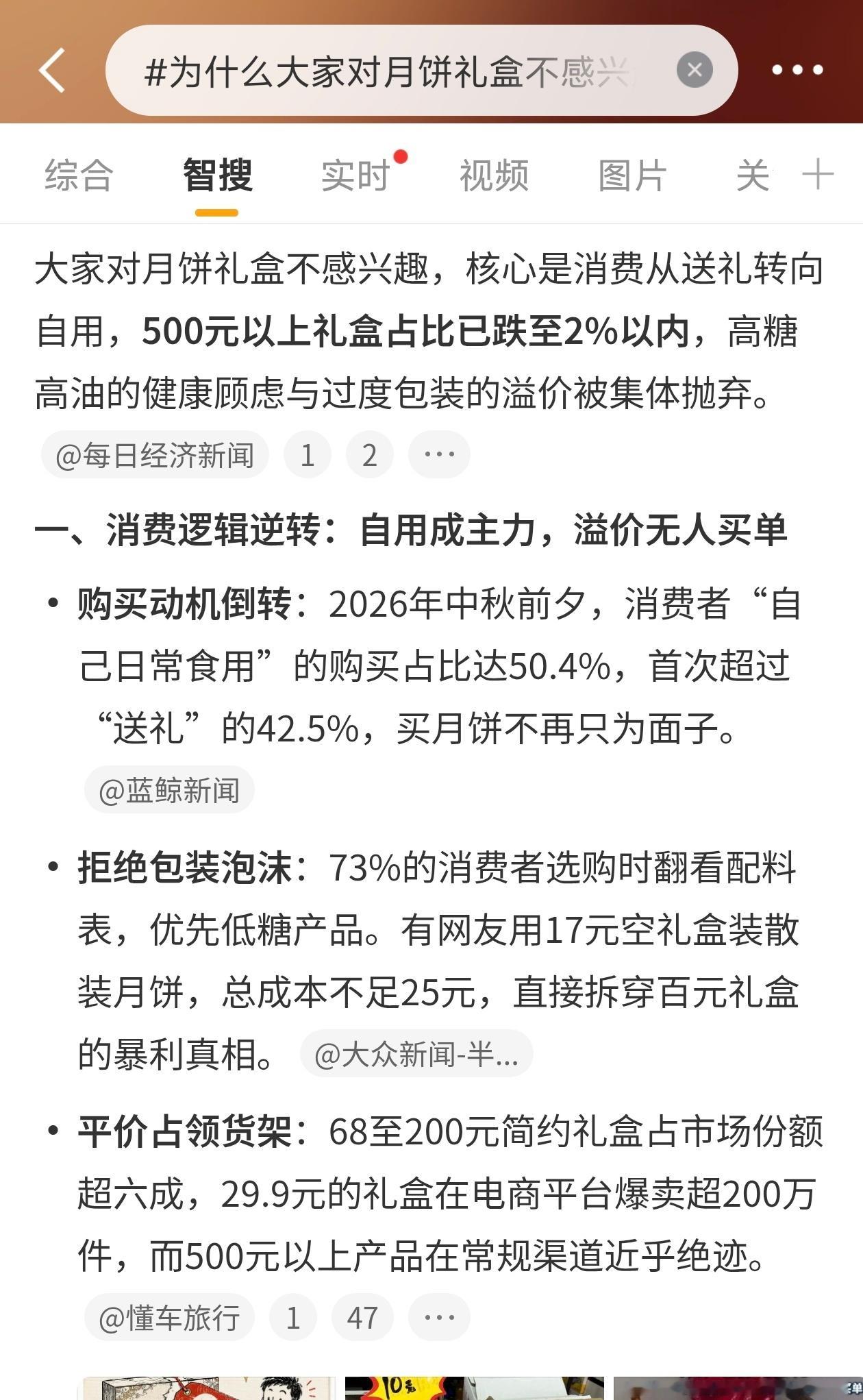 为什么大家对月饼礼盒不感兴趣了就核实到的市场数据，中秋前夕主要门店月饼礼盒销量同