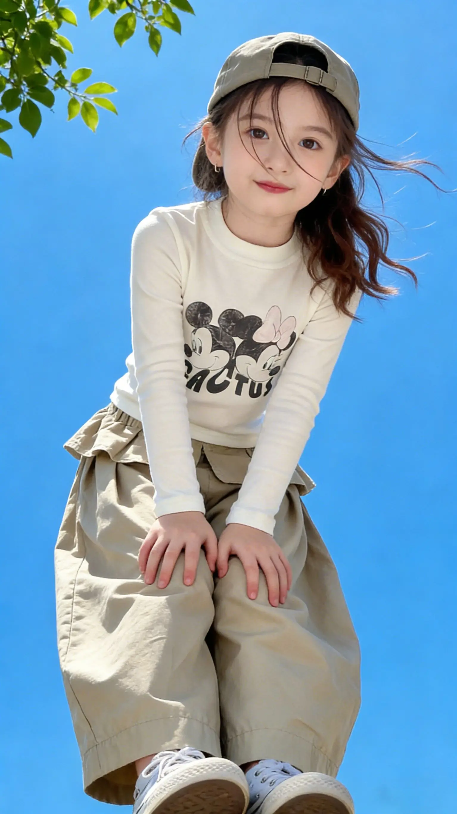 甜酷风拉满！宝妈们！这套米妮休闲套装太绝了！ 米老鼠印花长袖T，软乎乎...