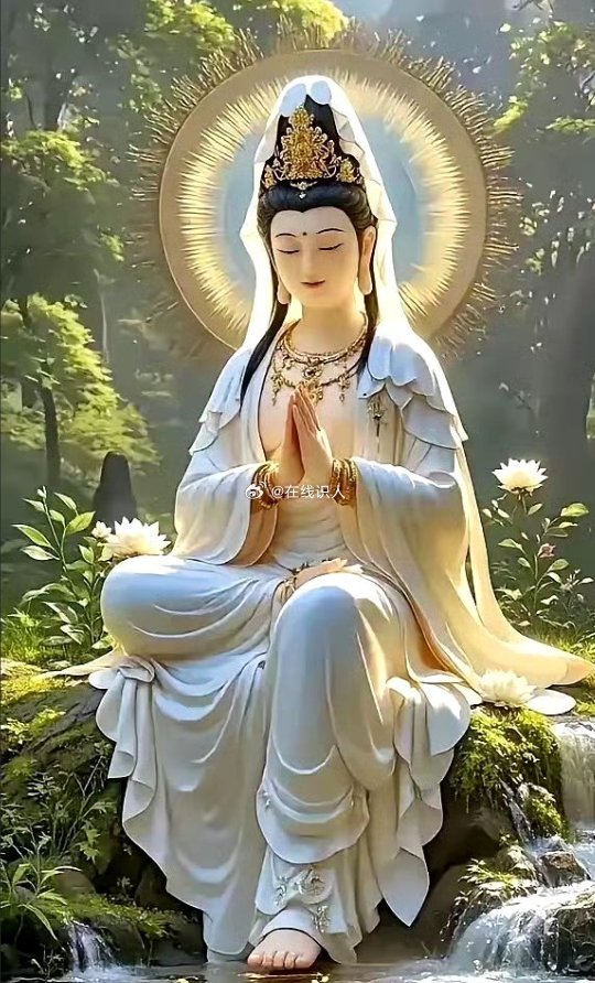 观音低头就是为了看你，知道你最近太难了，赶紧拜一拜🙏！菩萨帮你渡过眼前所有的难