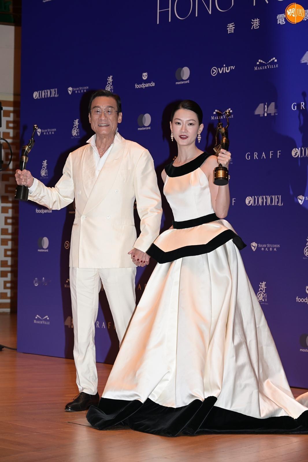 新出炉的影帝和影后。 