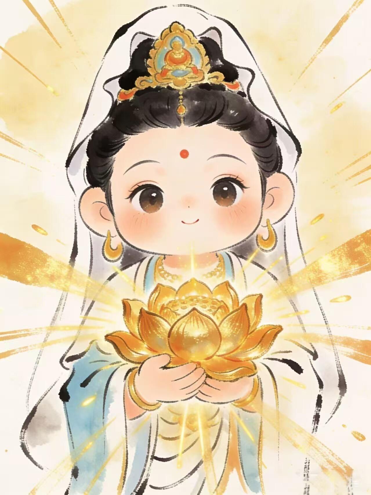 持莲念善，自有微光｜佛缘头像
你看这金莲花上的光，不是凭空来的，是每一丝善念攒出