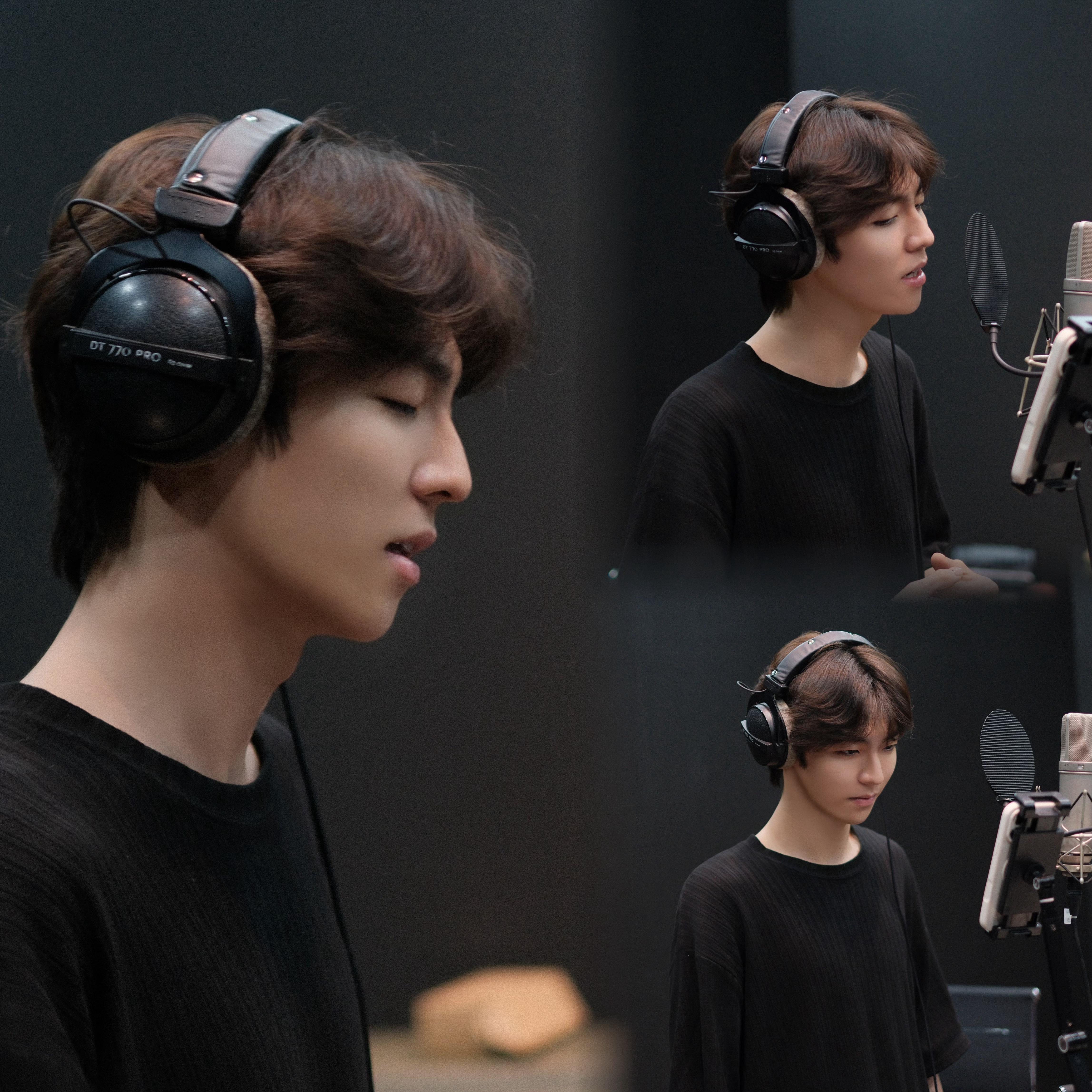 陈立农晒了录音照片，说正在努力上课中[哇]11.22能看到农农新舞台了吗，燥候?