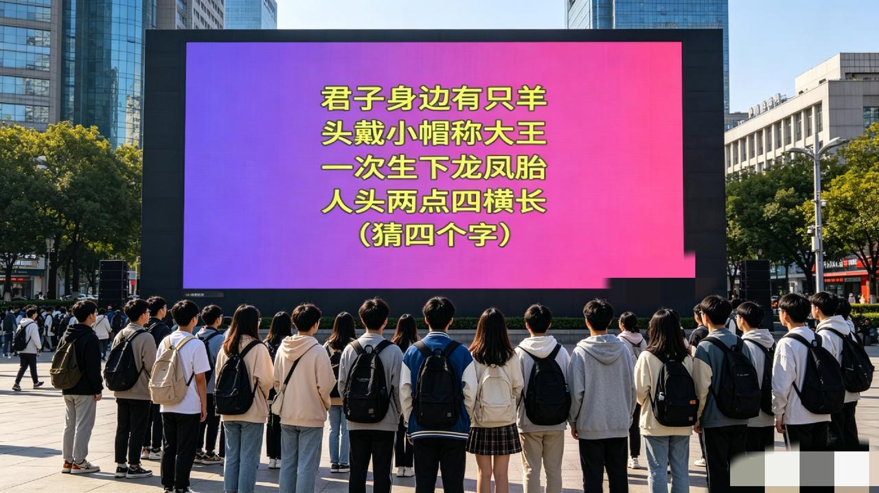这个字谜太难猜了！问了几十个大学生都没问明白！我敢说！能猜出来的人，绝对不是一般